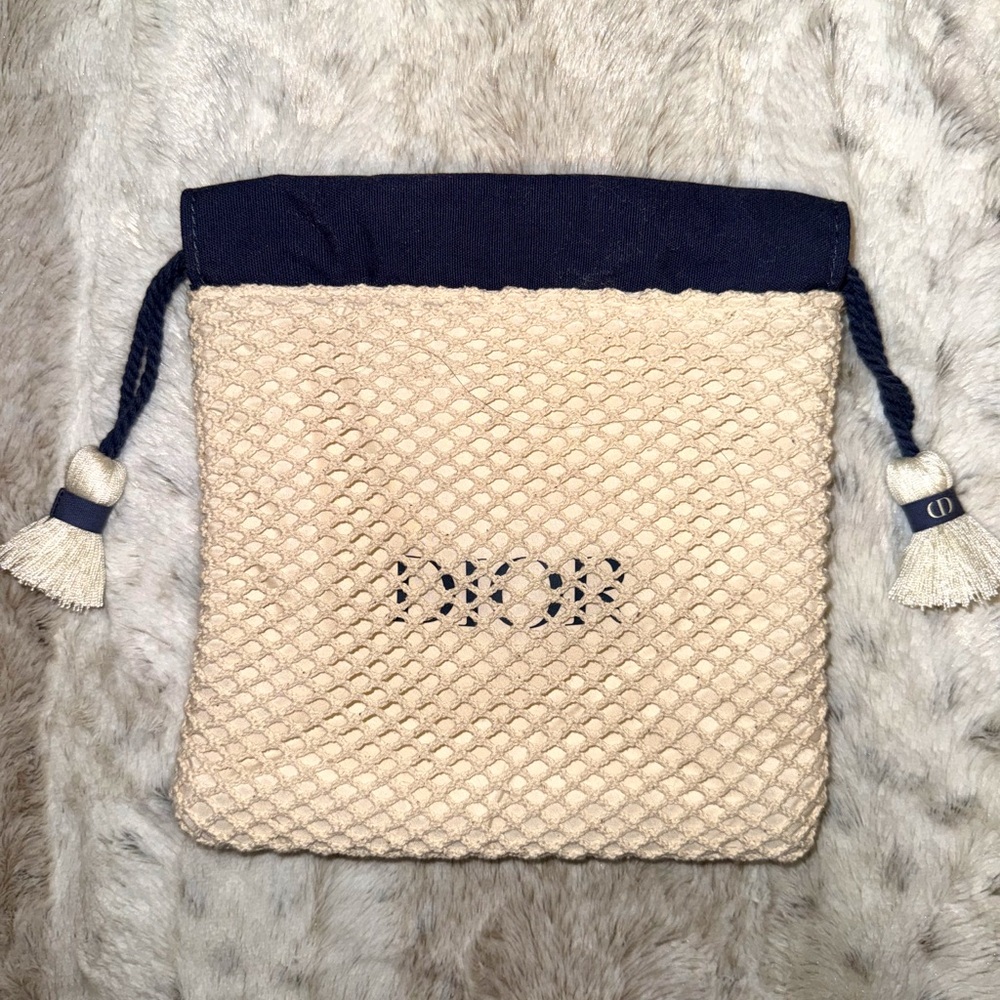 Authentic Dior Beauty Drawstring Bag